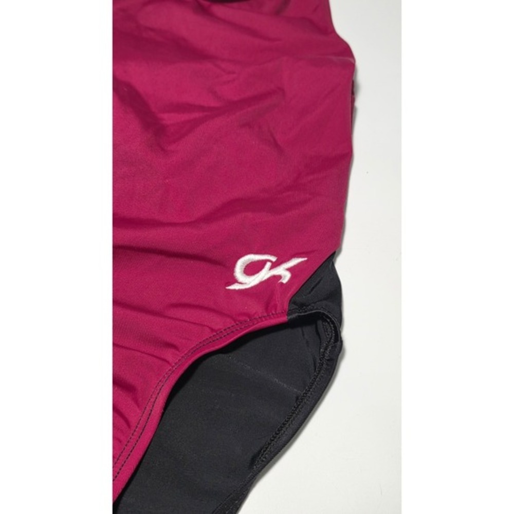 GK Elite Child CM Gymnastics Leotard Maroon And Black - Picture 6 of 7